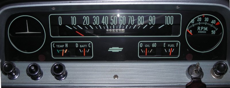 Newer close-up photo of tach cluster