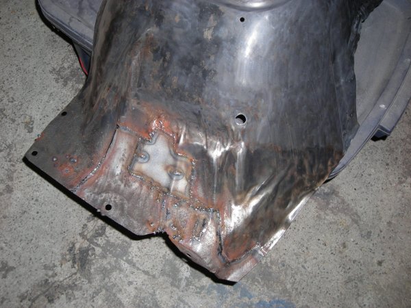 Photo of the repaired inner fender