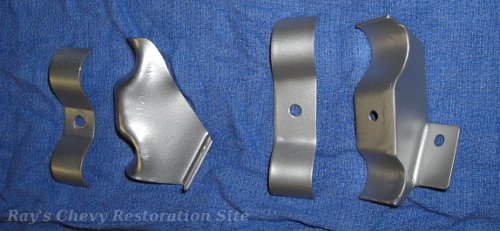 Photo of the original & fabricated tube support brackets