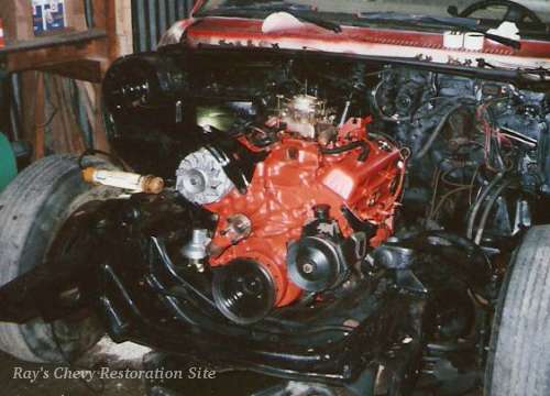 Photo of the 350 engine in my 74 Nova